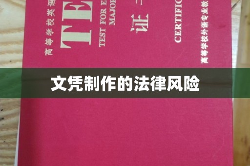 源汇文凭制作的法律风险